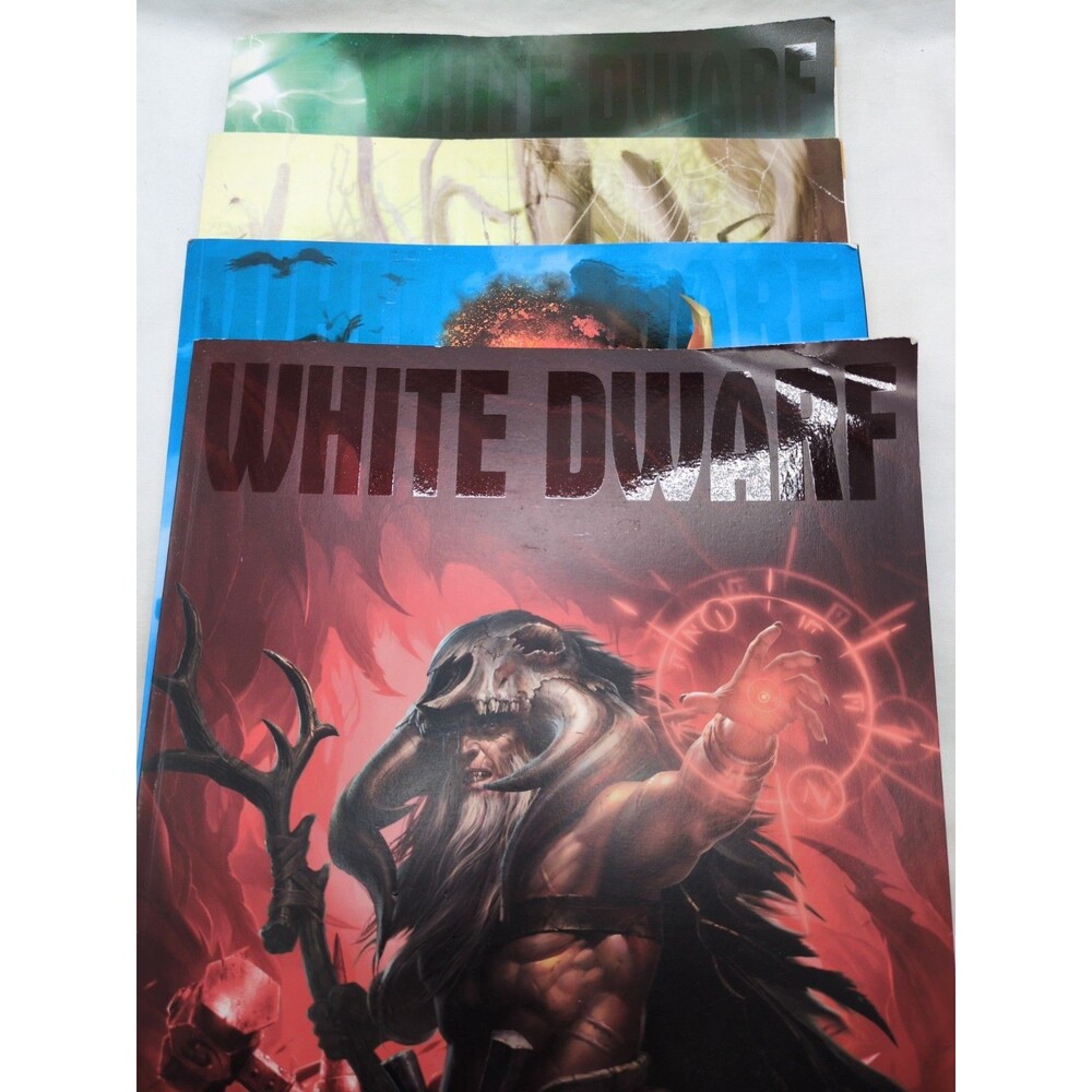 Lot Of (4) Games Workshop White Dwarf Magazines 457 459 481 482